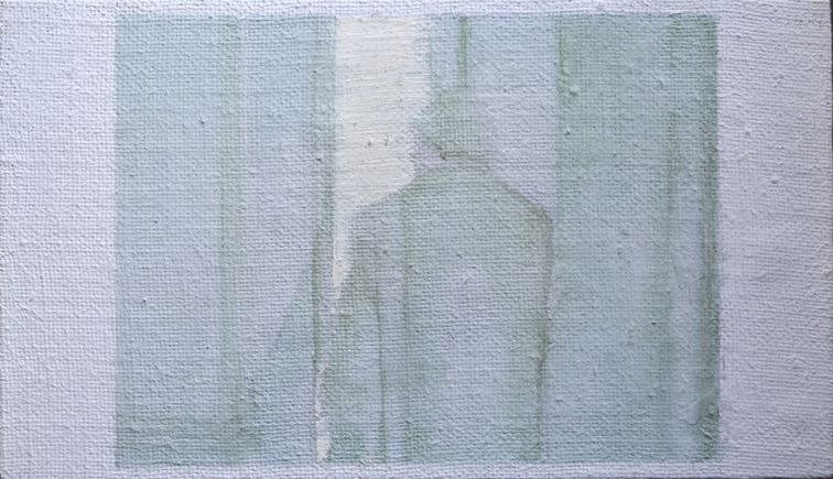 His Dead Man: 2014, oil on flax linen, 20.5cm x 35.5cm